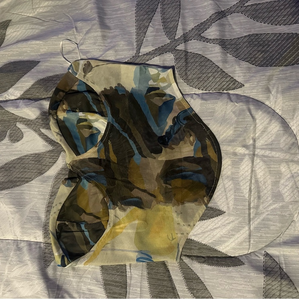 Camouflage Print Face Mask